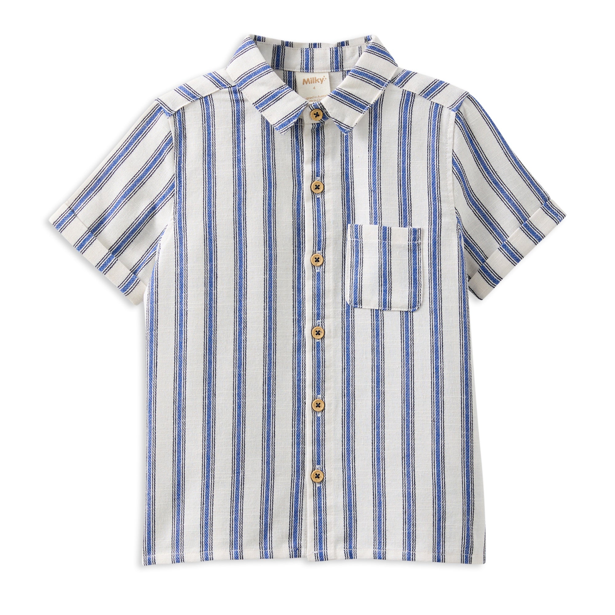 Milky Stripe Linen Shirt