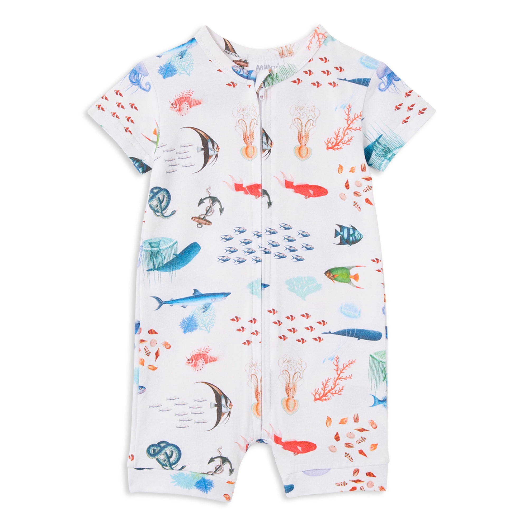 Milky Coastal Zip Romper