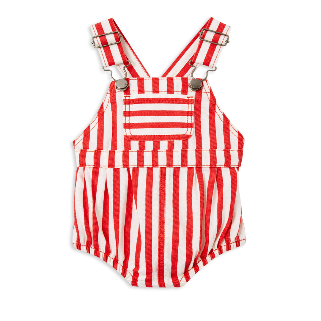 Milky Red Stripe Overall
