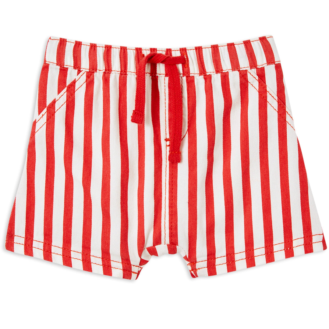 Milky Red Stripe Baby Short