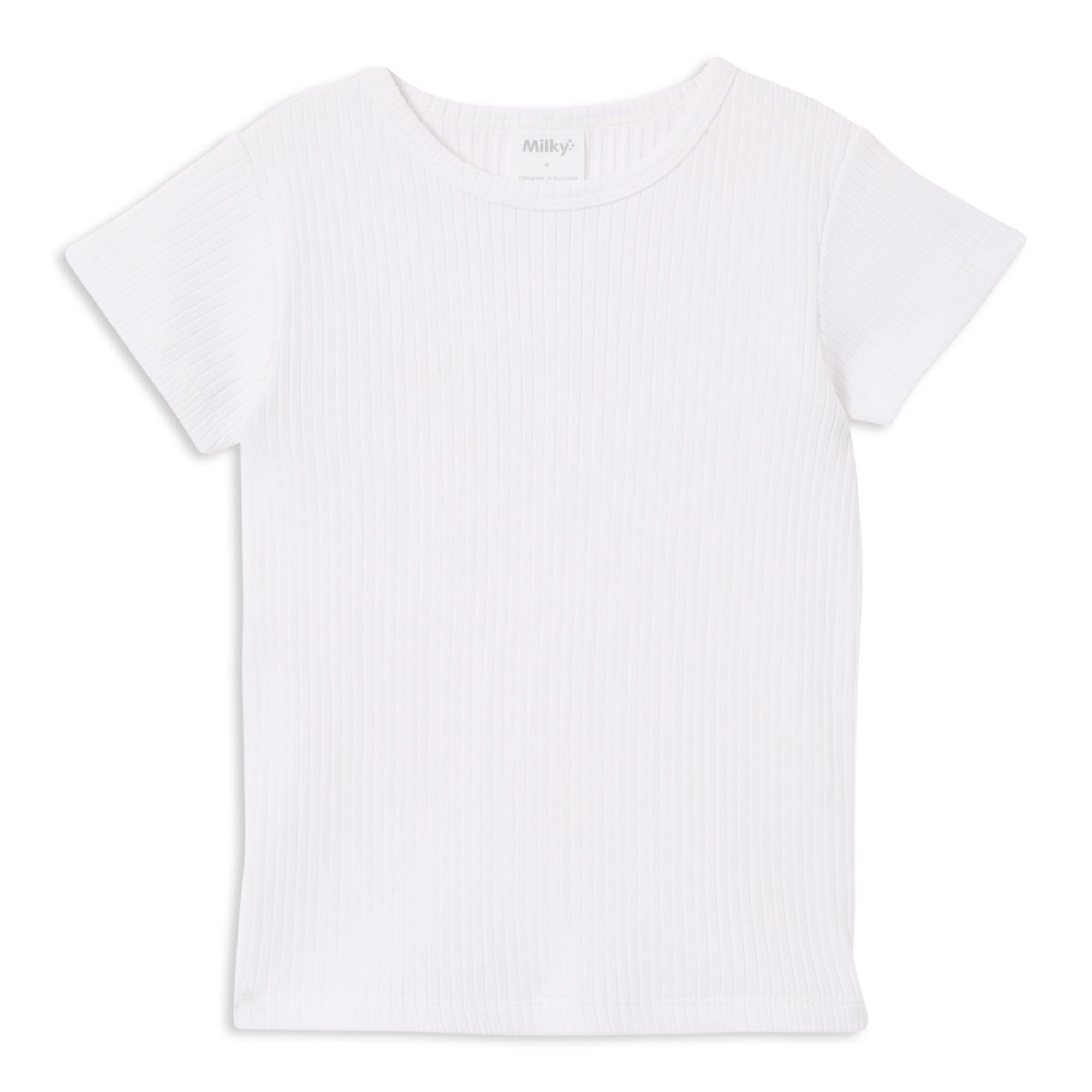 Milky White Rib T-Shirt