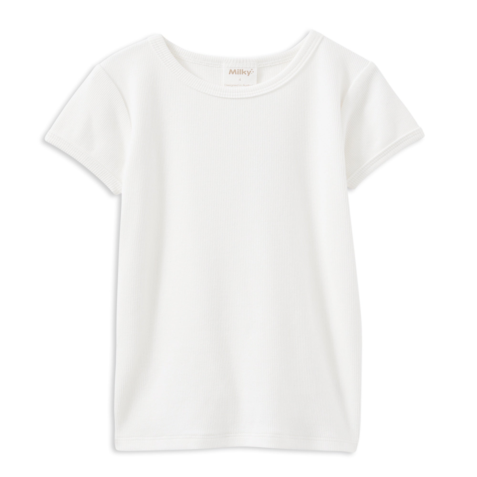 Milky Rib Tee White