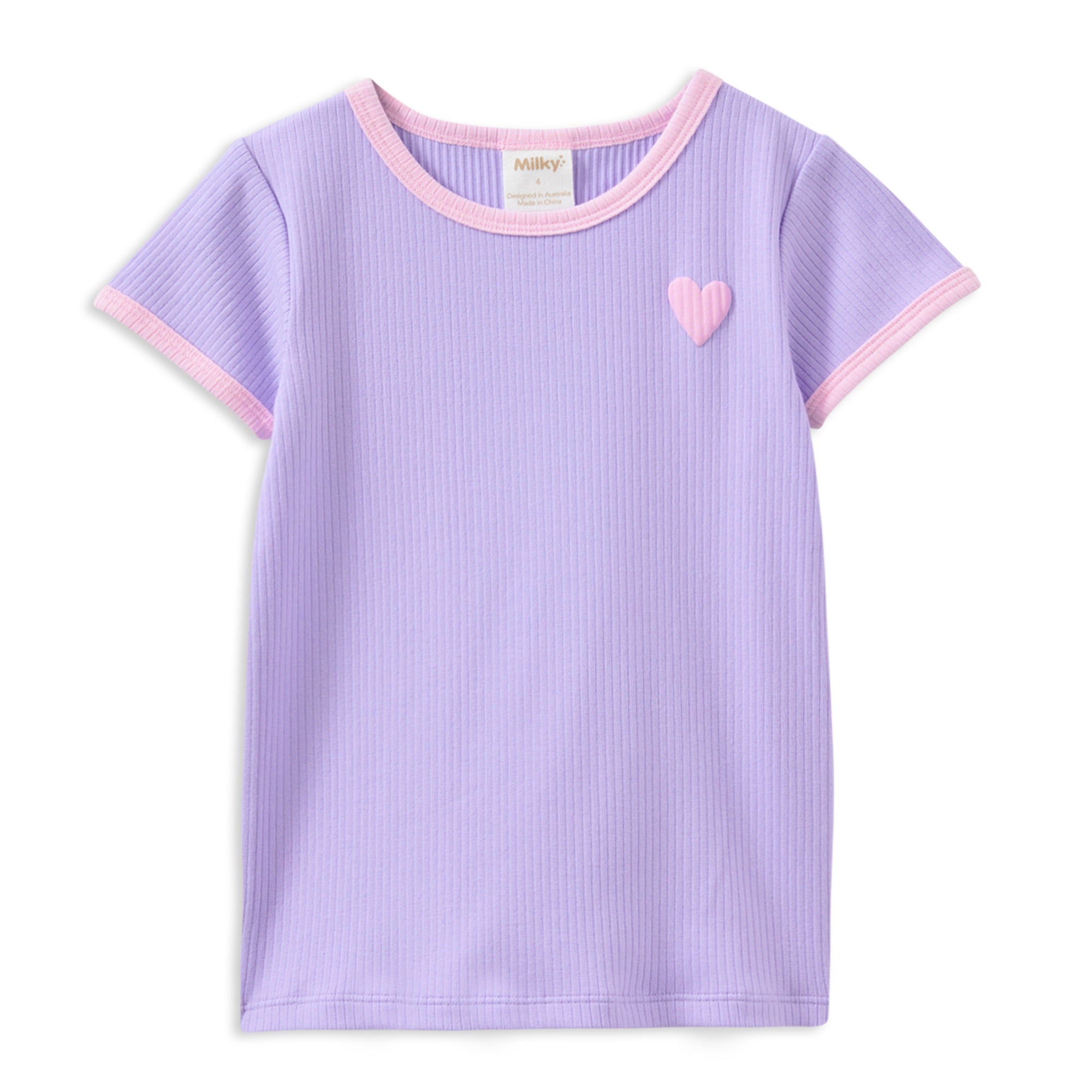 Milky Lavender Rib Tee