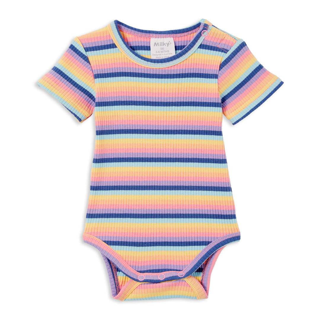 Milky Multi Stripe Rib Bubbysuit