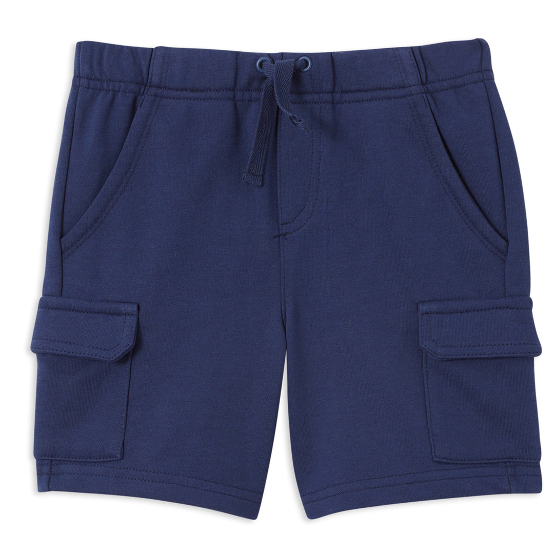 Milky Navy Fleece Cargo Short