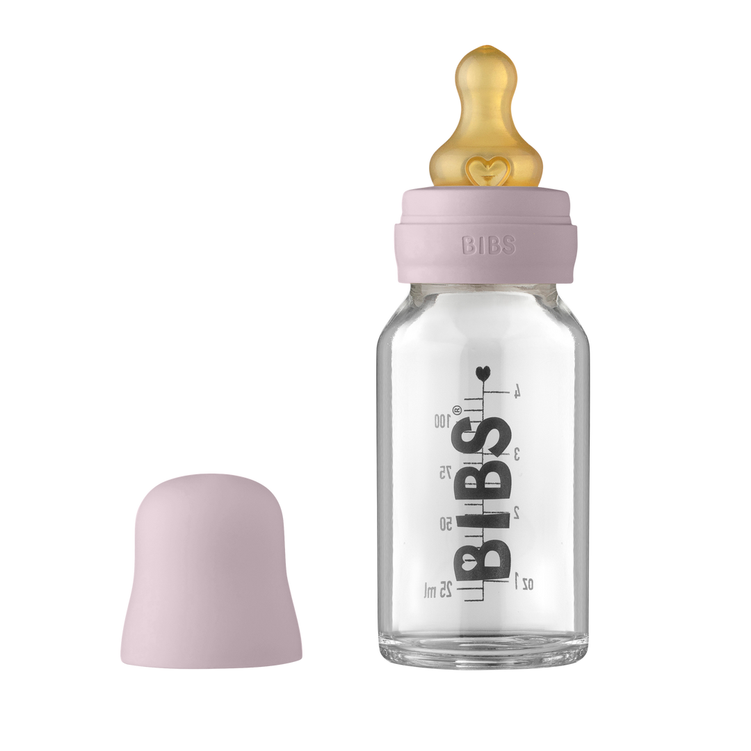 BIBS Glass Bottle Set 110ml - Dusky Lilac