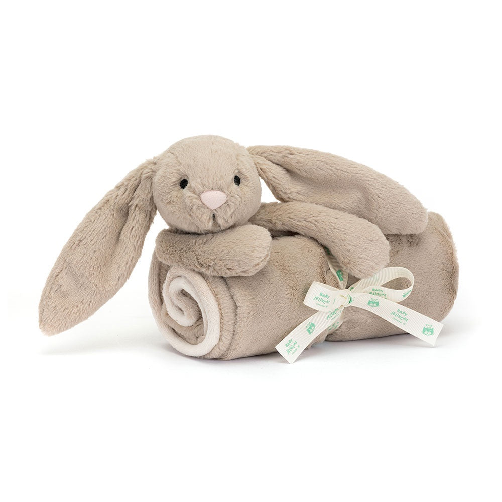 Jellycat Bashful Bunny Blankie Beige Daisy and Hen