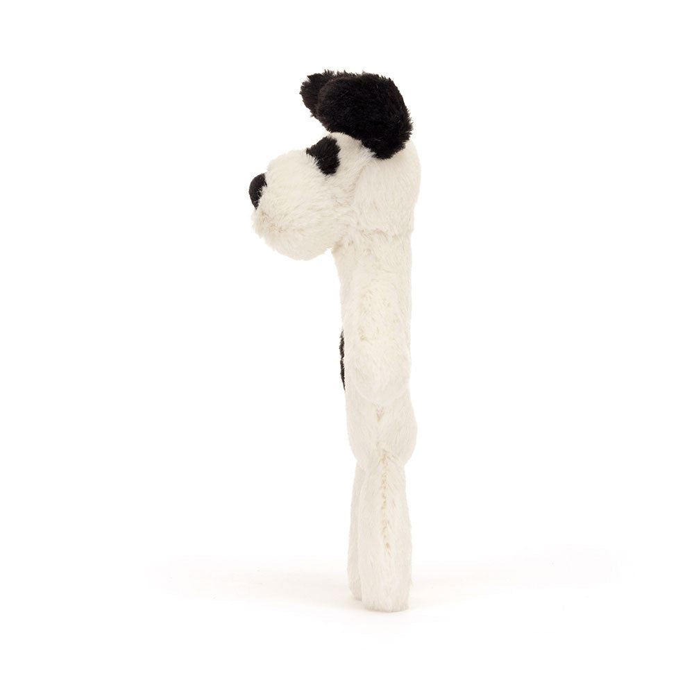 Ring Rattle - Black and Cream Puppy