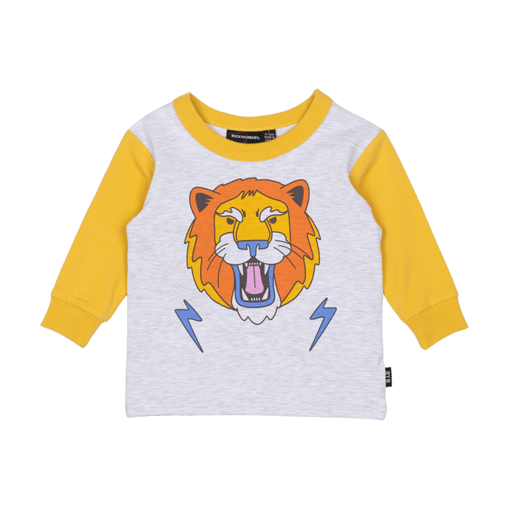 Rock Your Baby Electric Lion Baby Long Sleeve T-Shirt