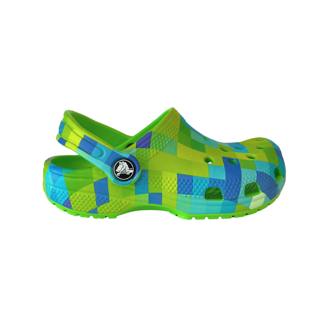 Crocs Classic Digi Block Clog Green Slime