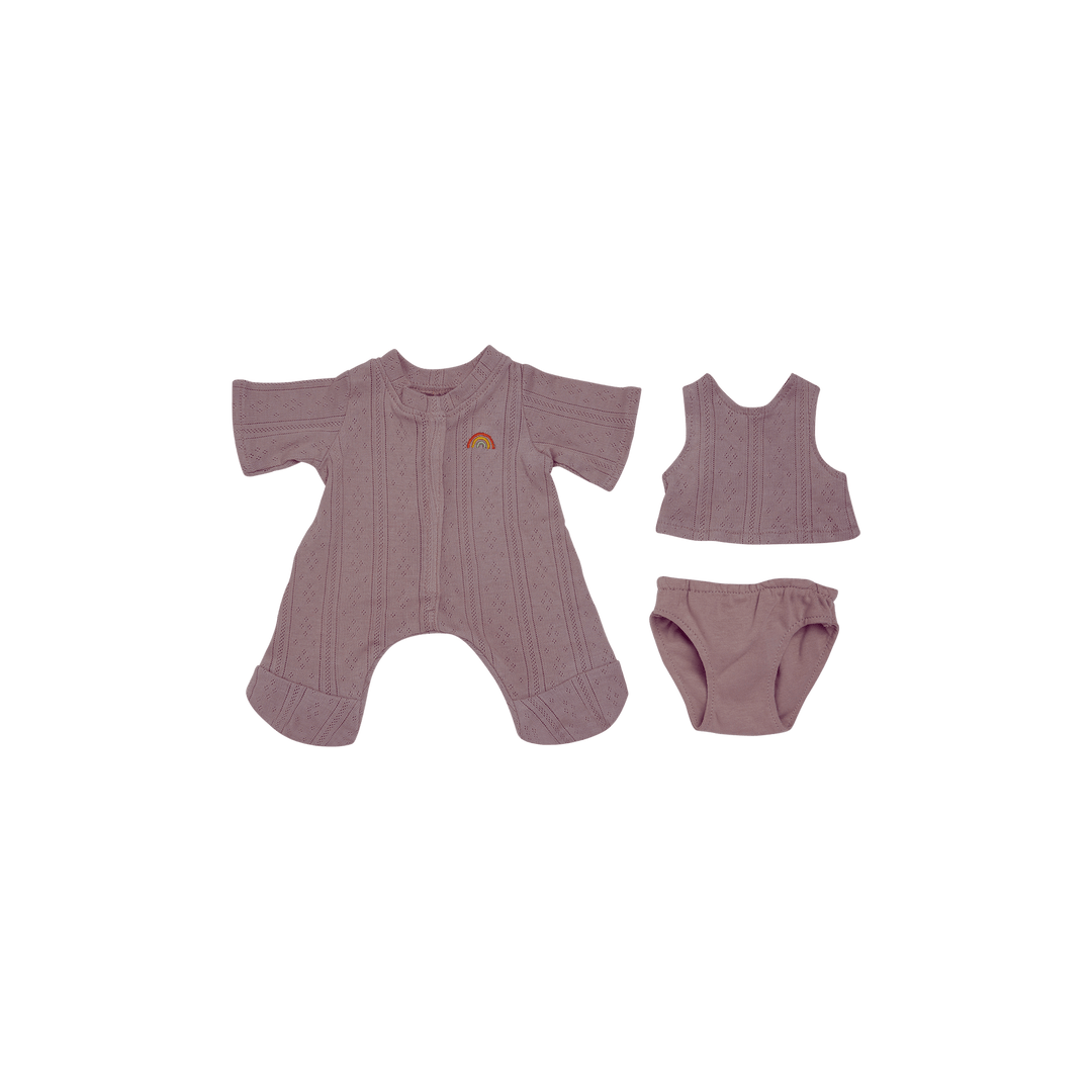 Olli Ella Dinkum Dolls Pointelle Pj Set - Lavender