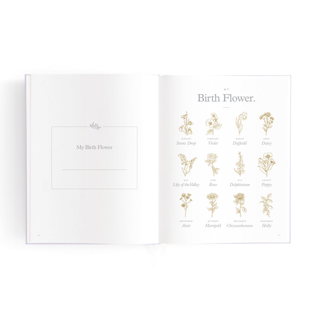 Fox & Fallow Mini Baby Book - Lilac (Boxed)