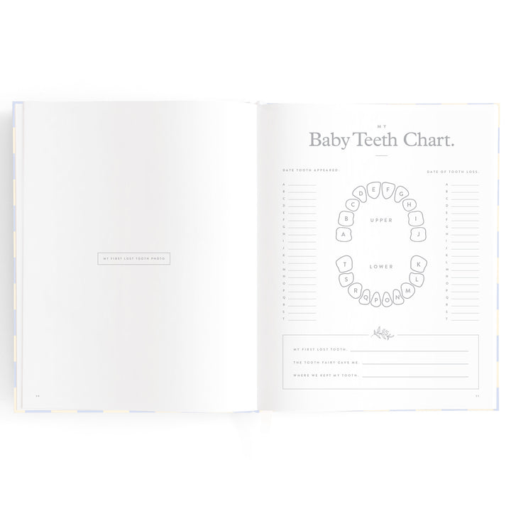 Fox & Fallow Baby Book - Blue Check (Boxed)