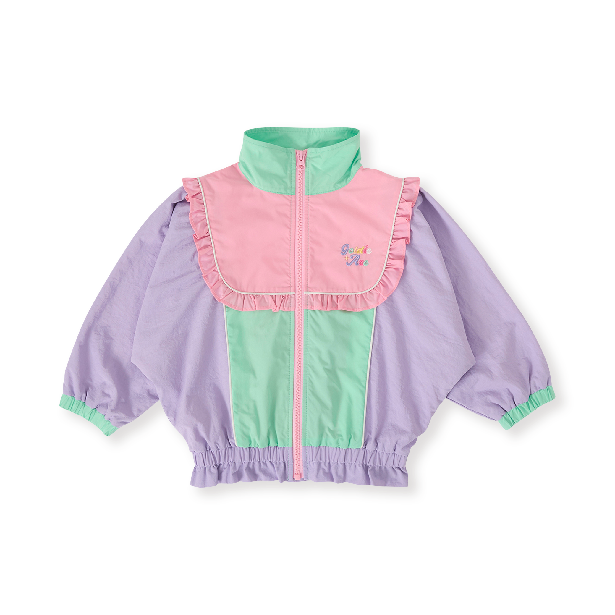 Goldie + Ace Frill Seekers Retro Spray Jacket - Lilac/Rose/Peapod