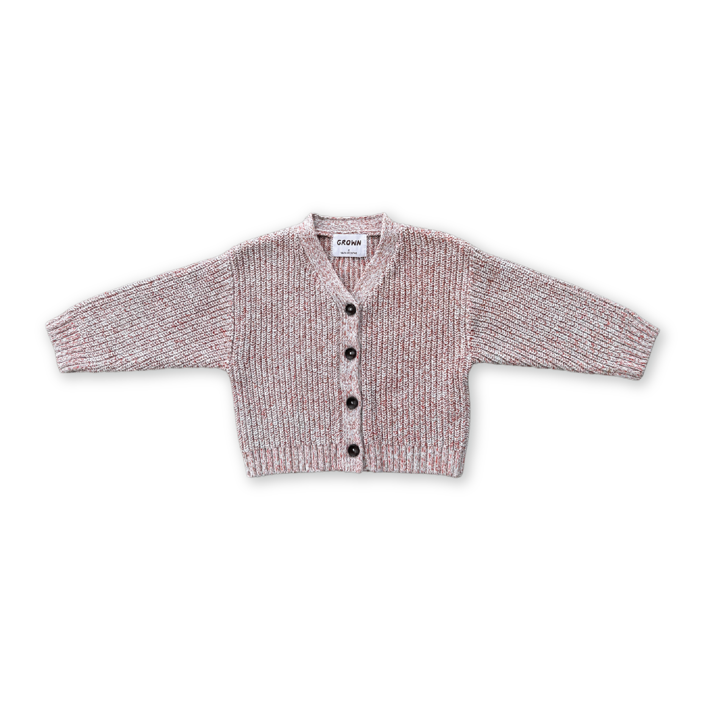 Grown Twisted Chunky Rib Cardigan - Mist