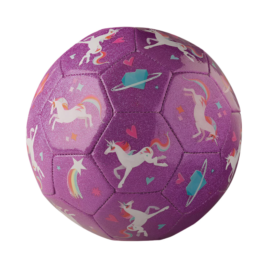 Size 3 Glitter Soccer Ball - Unicorn Galaxy