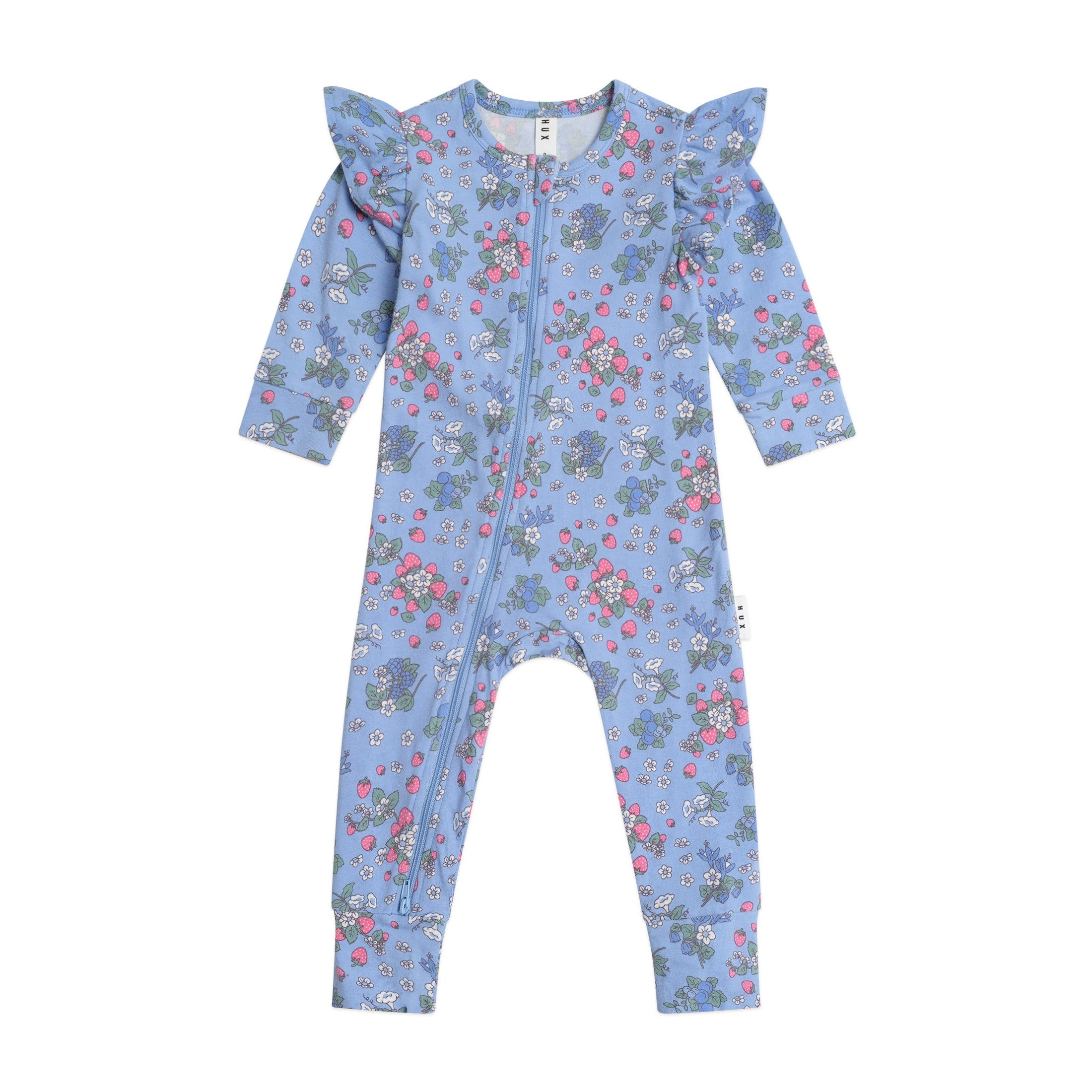 Huxbaby Strawberry Garden Zip Romper