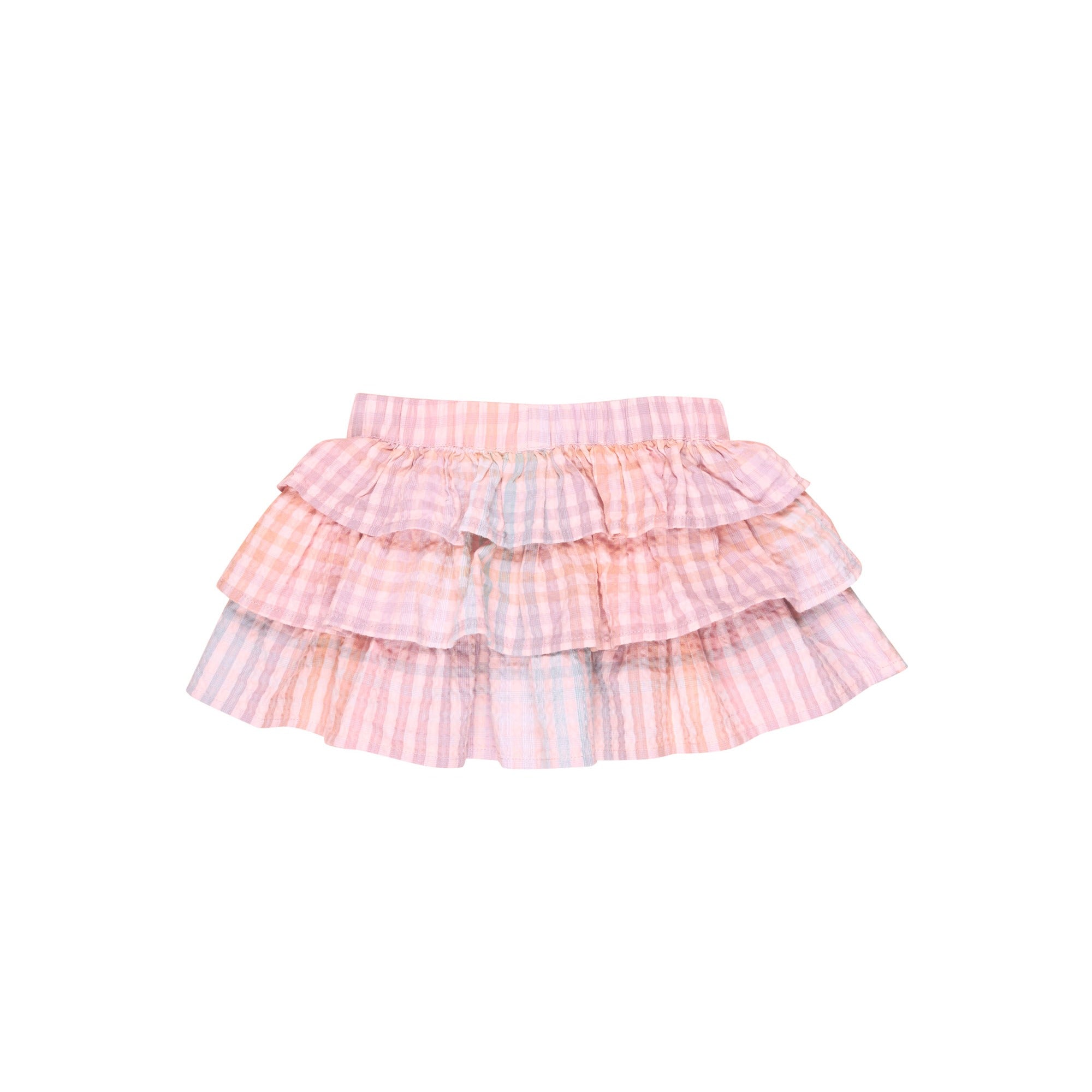 Frill Skirt - Rainbow Check