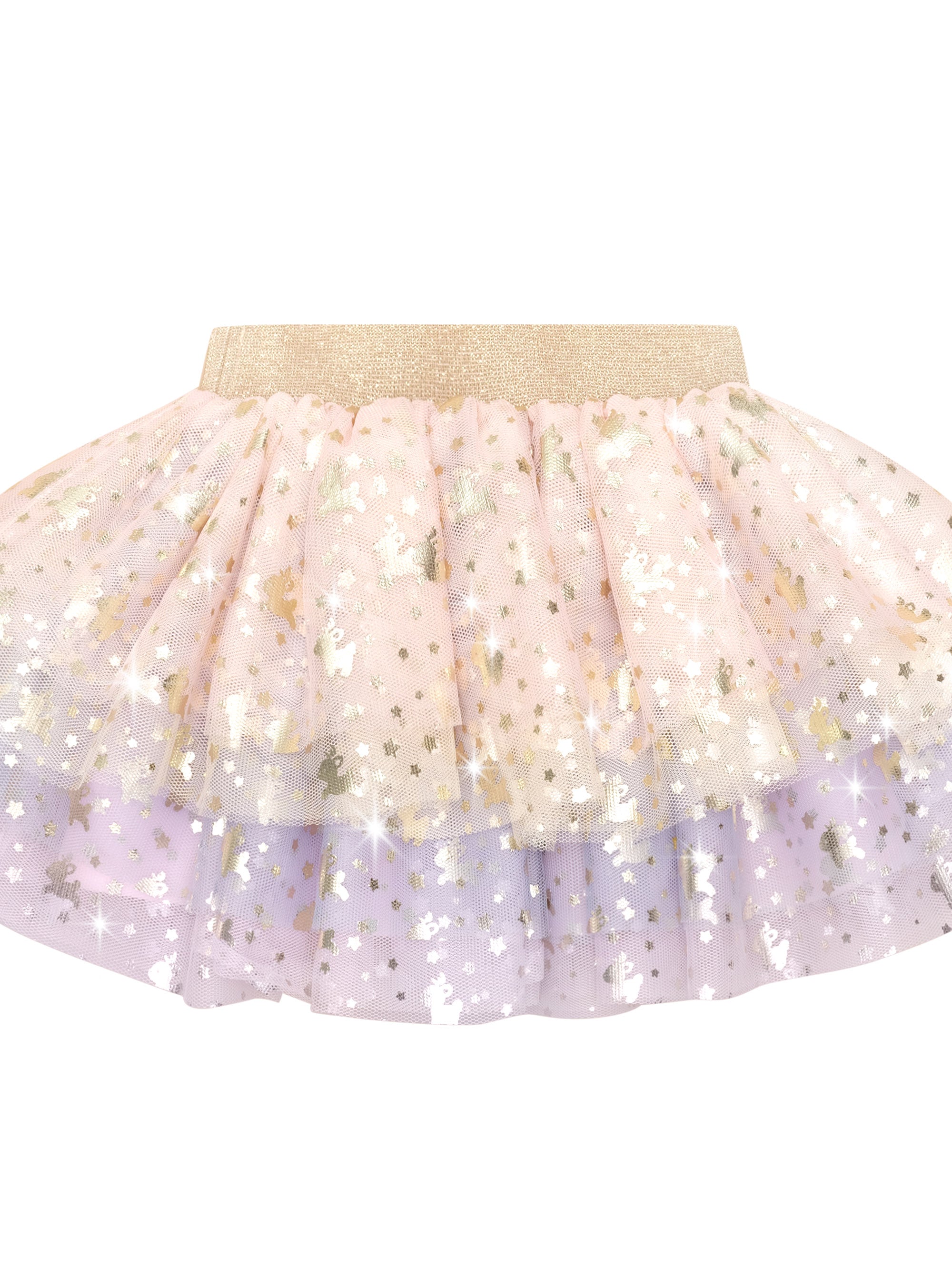 Reindeer Friends Tulle Skirt - Rainbow