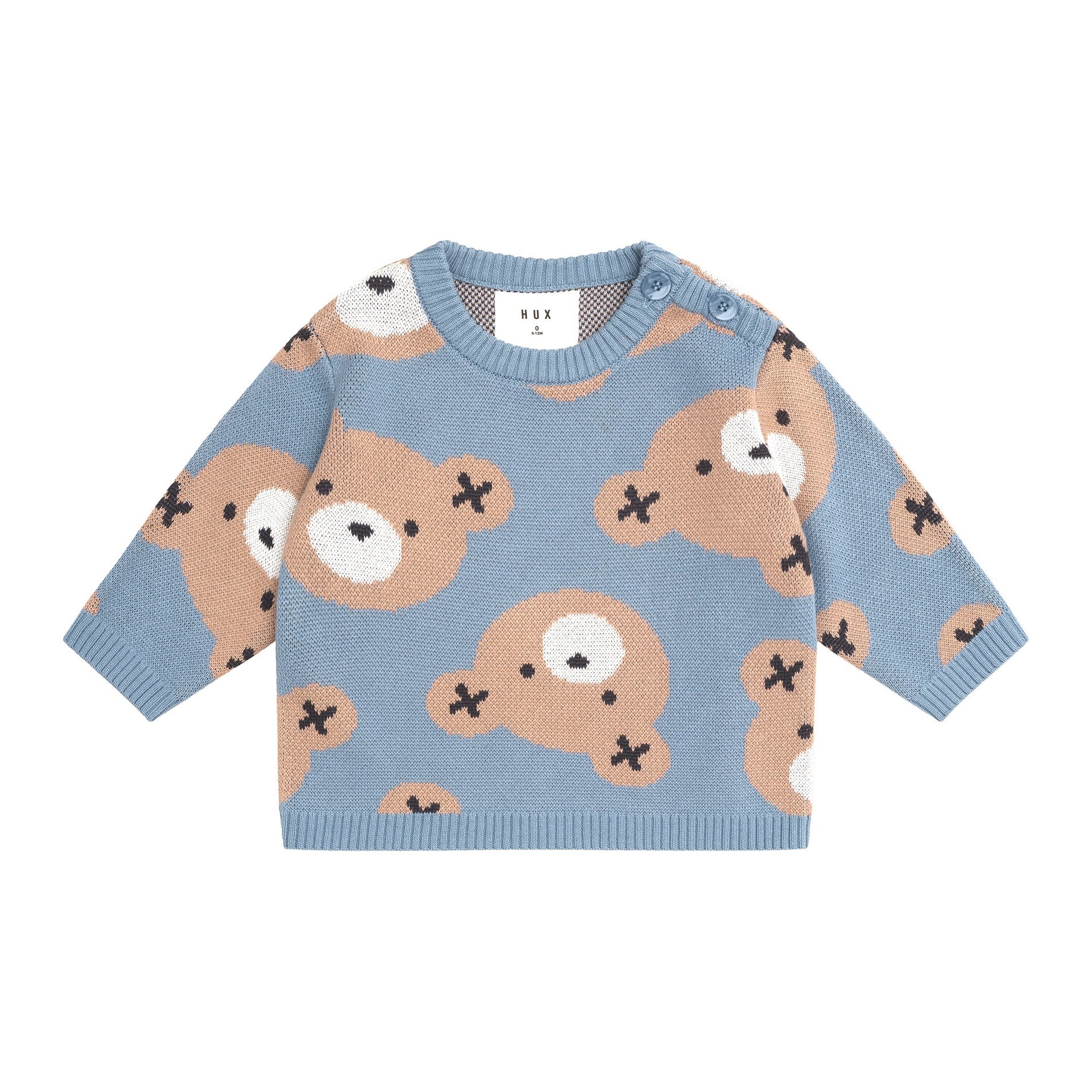 Huxbear Knit Denim Frill Pinafore