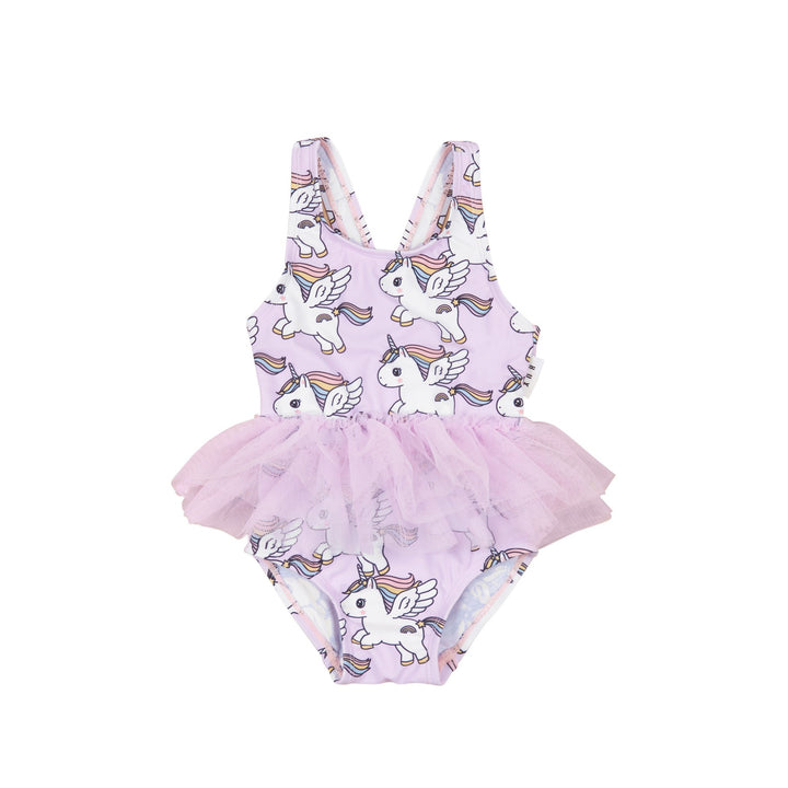 Huxbaby Magical Unicorn Ballet Swimsuit - Bright Orchid