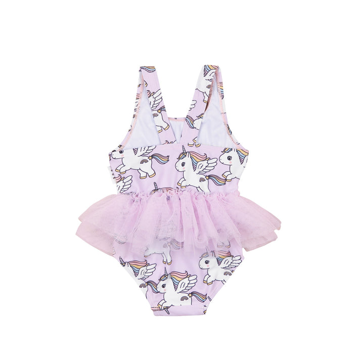 Huxbaby Magical Unicorn Ballet Swimsuit - Bright Orchid
