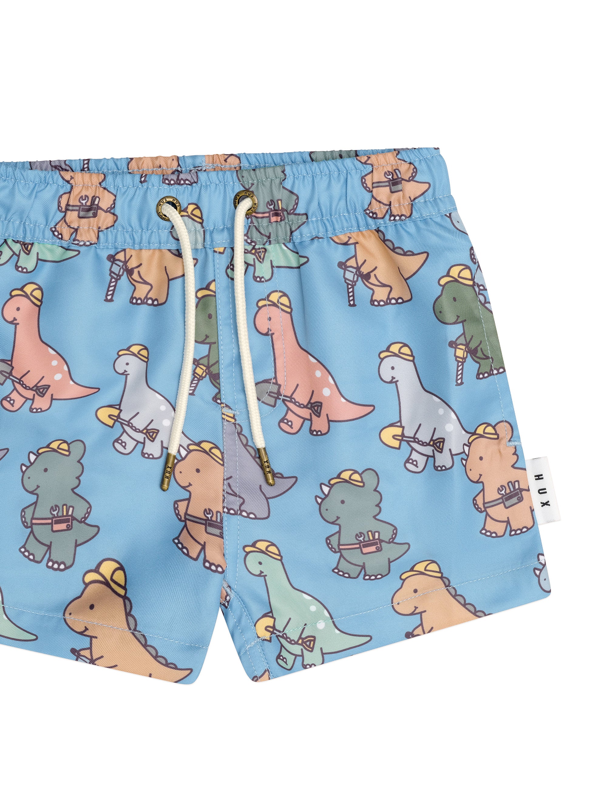 Construction Dinos Swim Short - Bright Blue