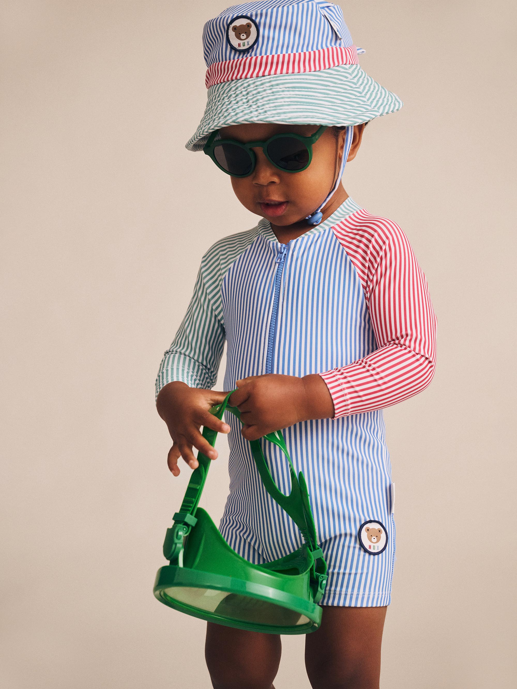 Spliced Stripe Swim Hat