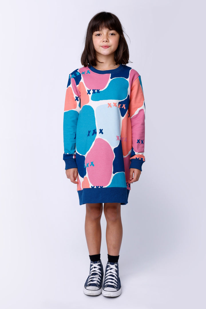 Minti Watercolour Furry Dress - Multi