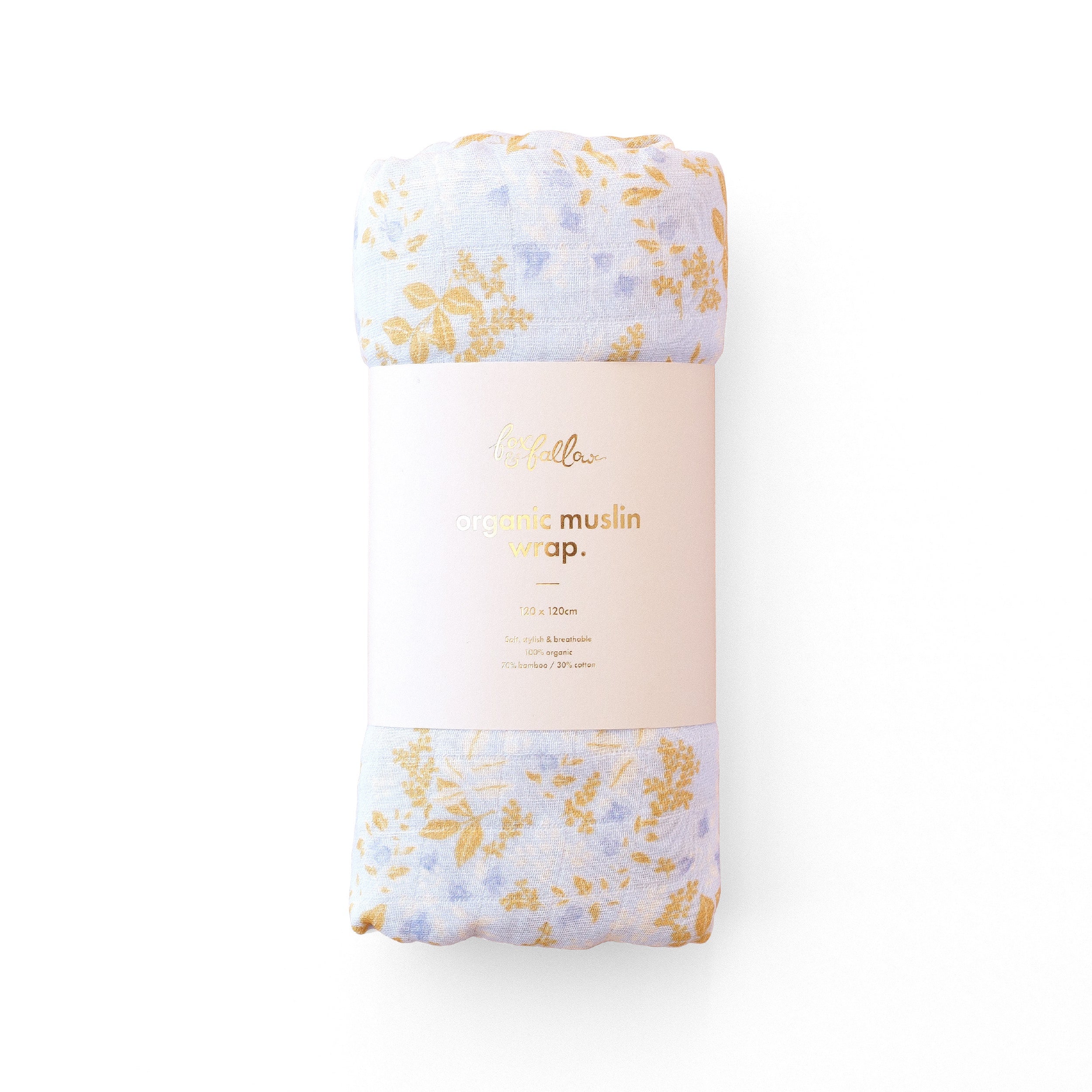Fox & Fallow Organic Muslin Wrap - Delphinium