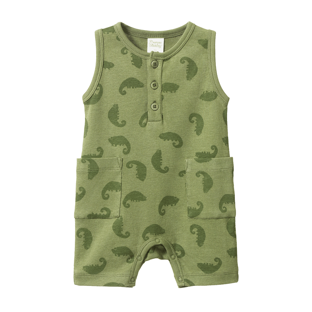 Nature Baby Camper Suit - Chameleon Print