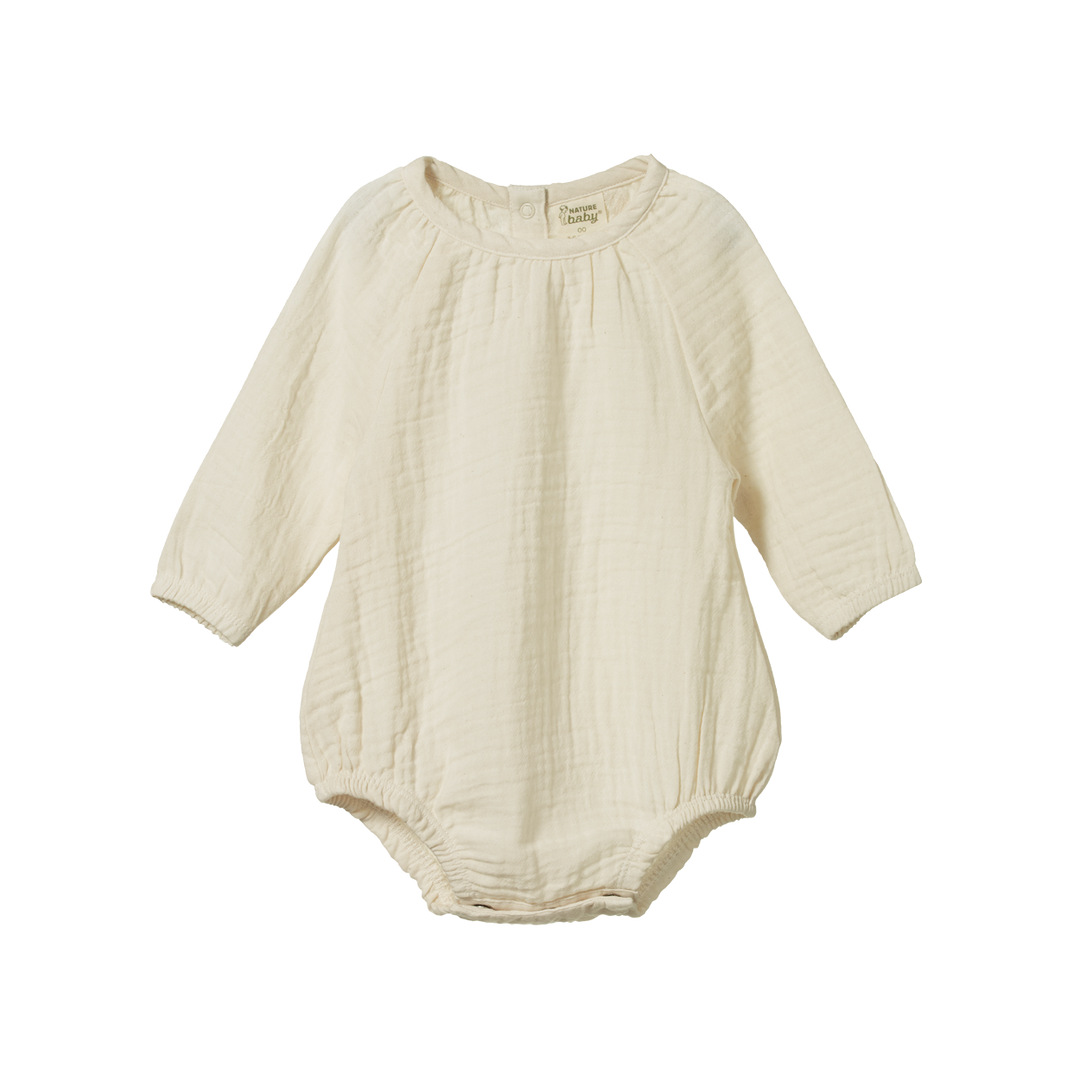 Nature Baby Meadow Bodysuit - Natural Crinkle