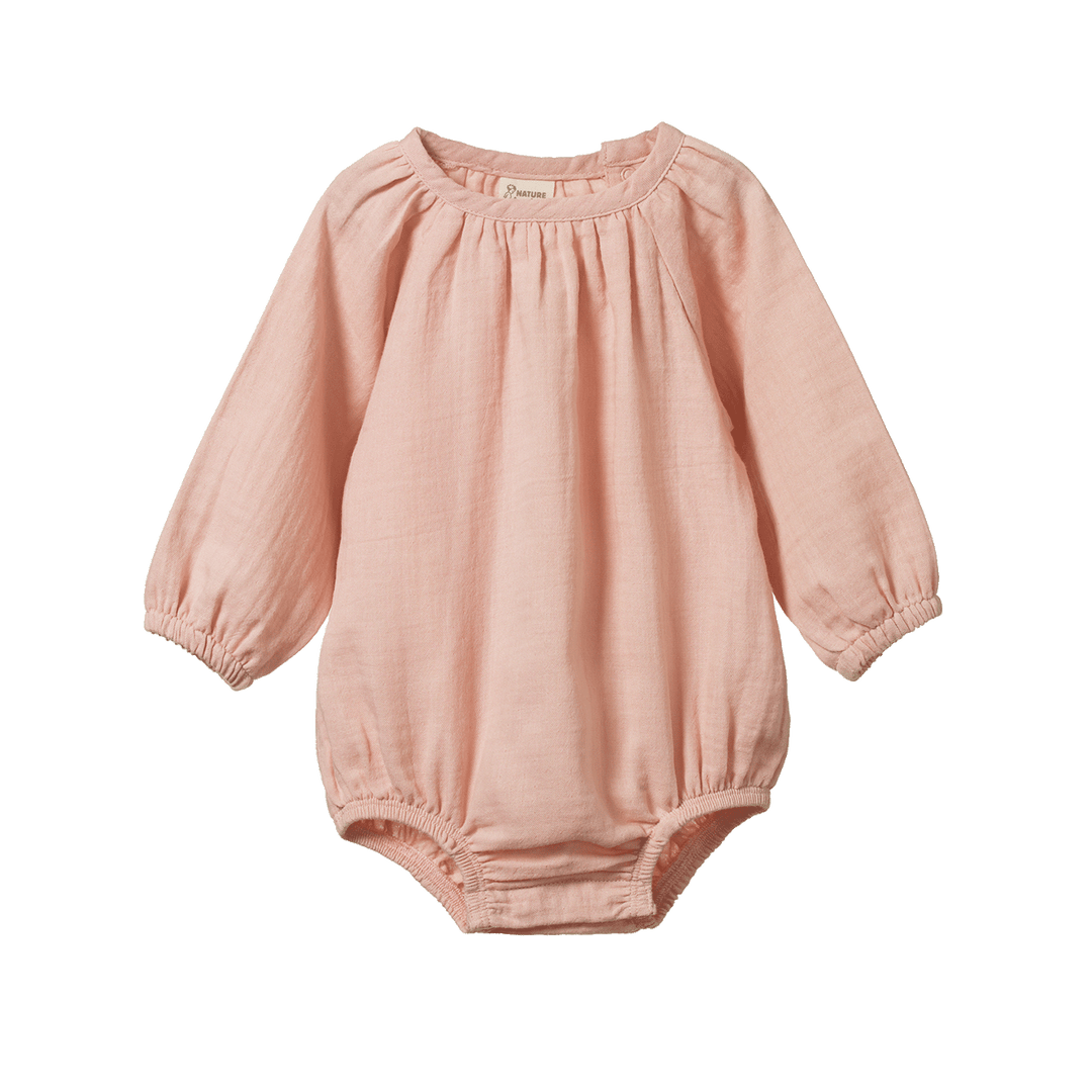 Nature Baby Meadow Bodysuit - Rose Dust Crinkle
