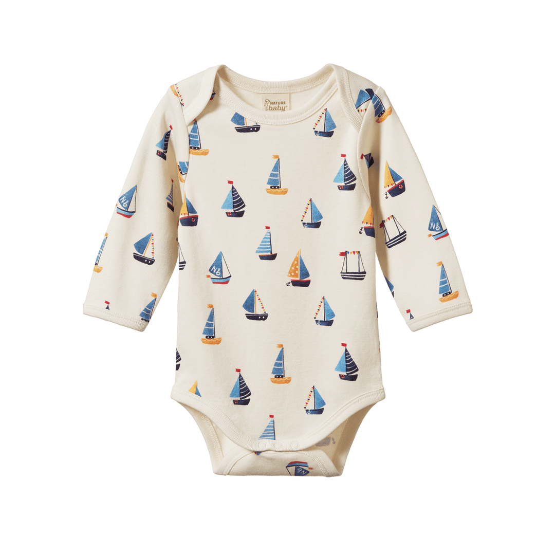 Nature Baby Long Sleeve Bodysuit - Regatta Print