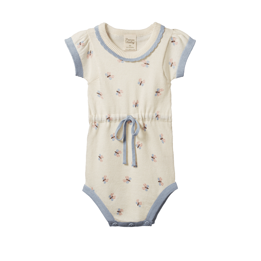 Nature Baby Lottie Suit - Butterfly Garden Print