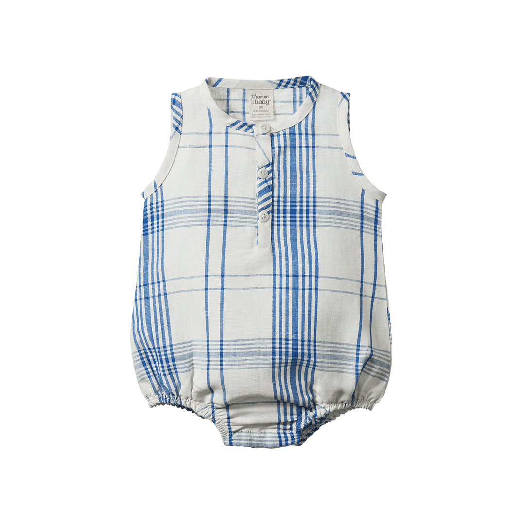 Nature Baby Cedar Suit Linen - Clyde Check