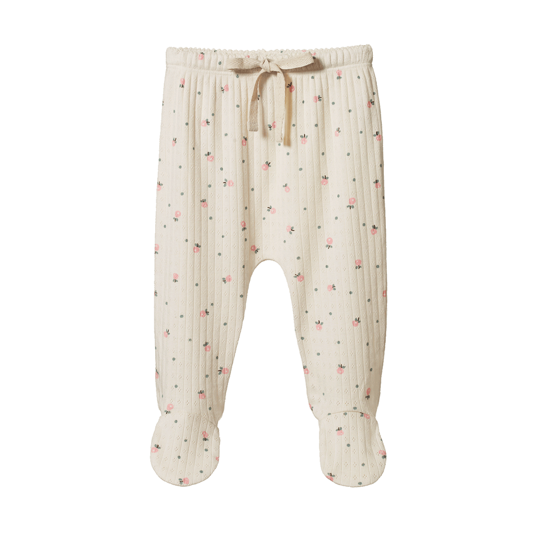 Nature Baby Footed Rompers Pointelle - Posey Blossom