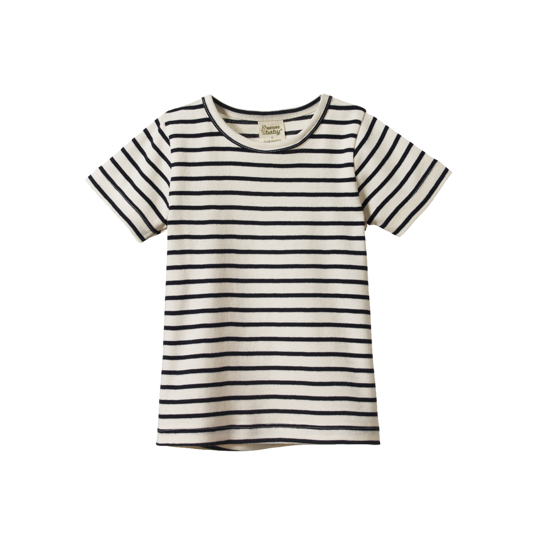 Nature Baby River Tee - Navy Sailor Stripe