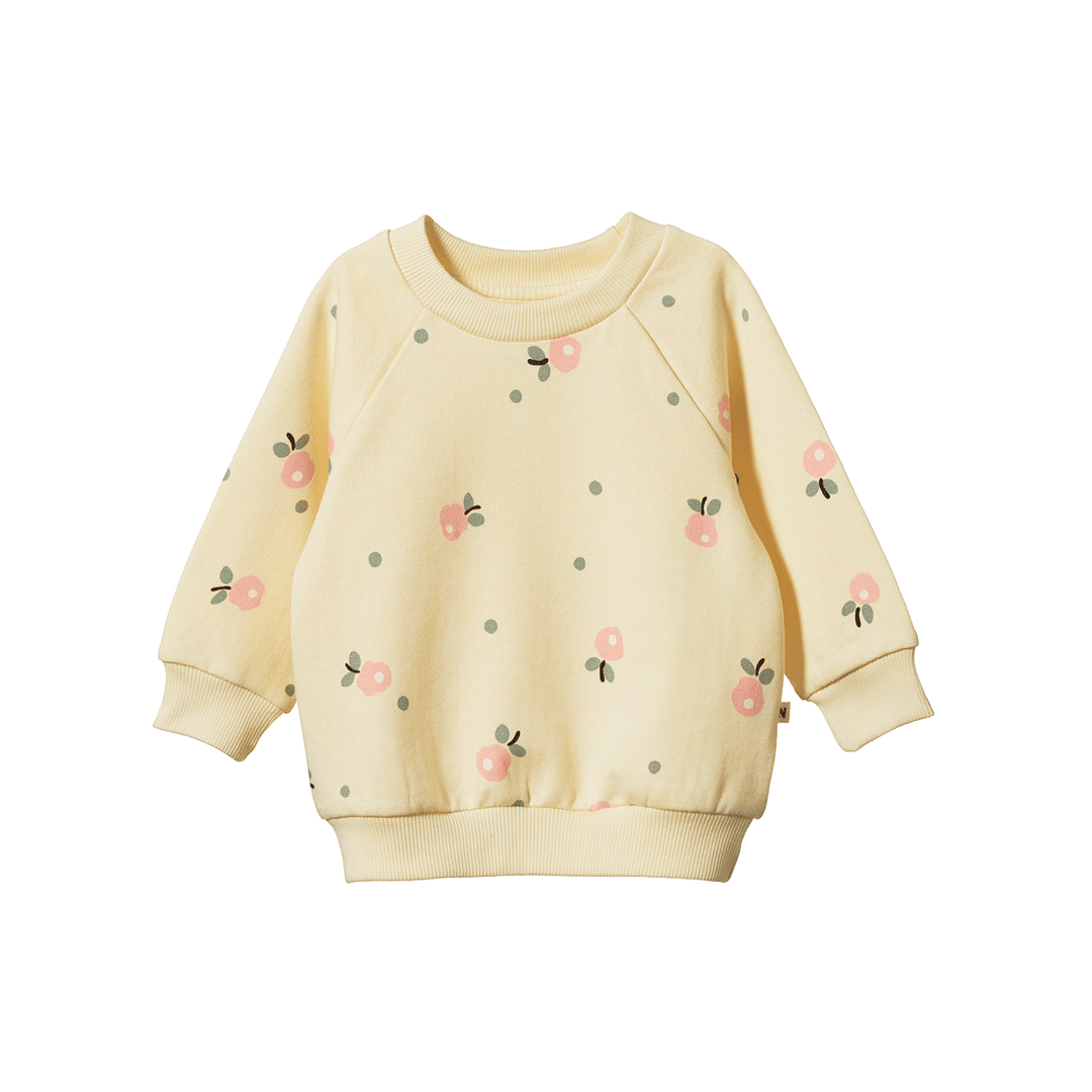 Nature Baby Emerson Sweater - Posey Blossom Lemonade