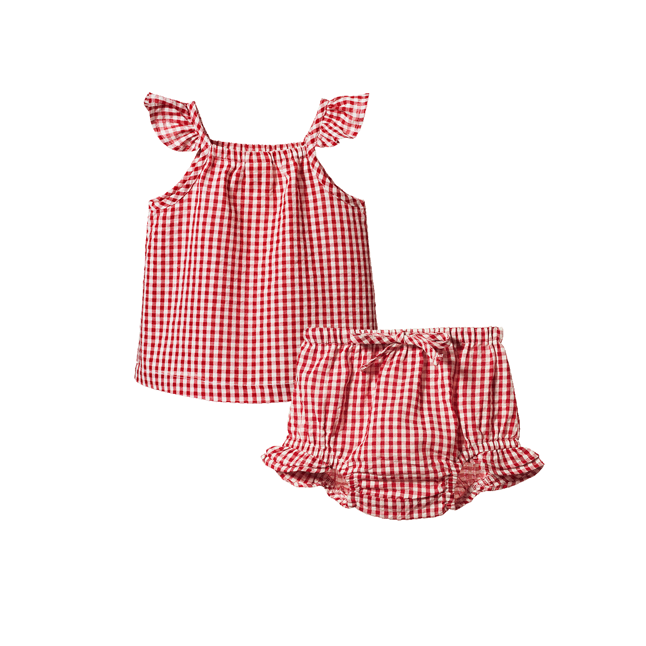 Petal Set Gingham Red Check – Daisy and Hen