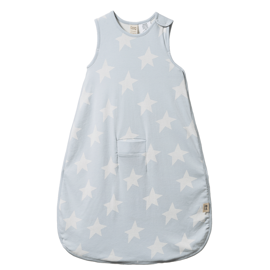 Nature Baby Organic Cotton Sleeping Bag - Magic Blue Print