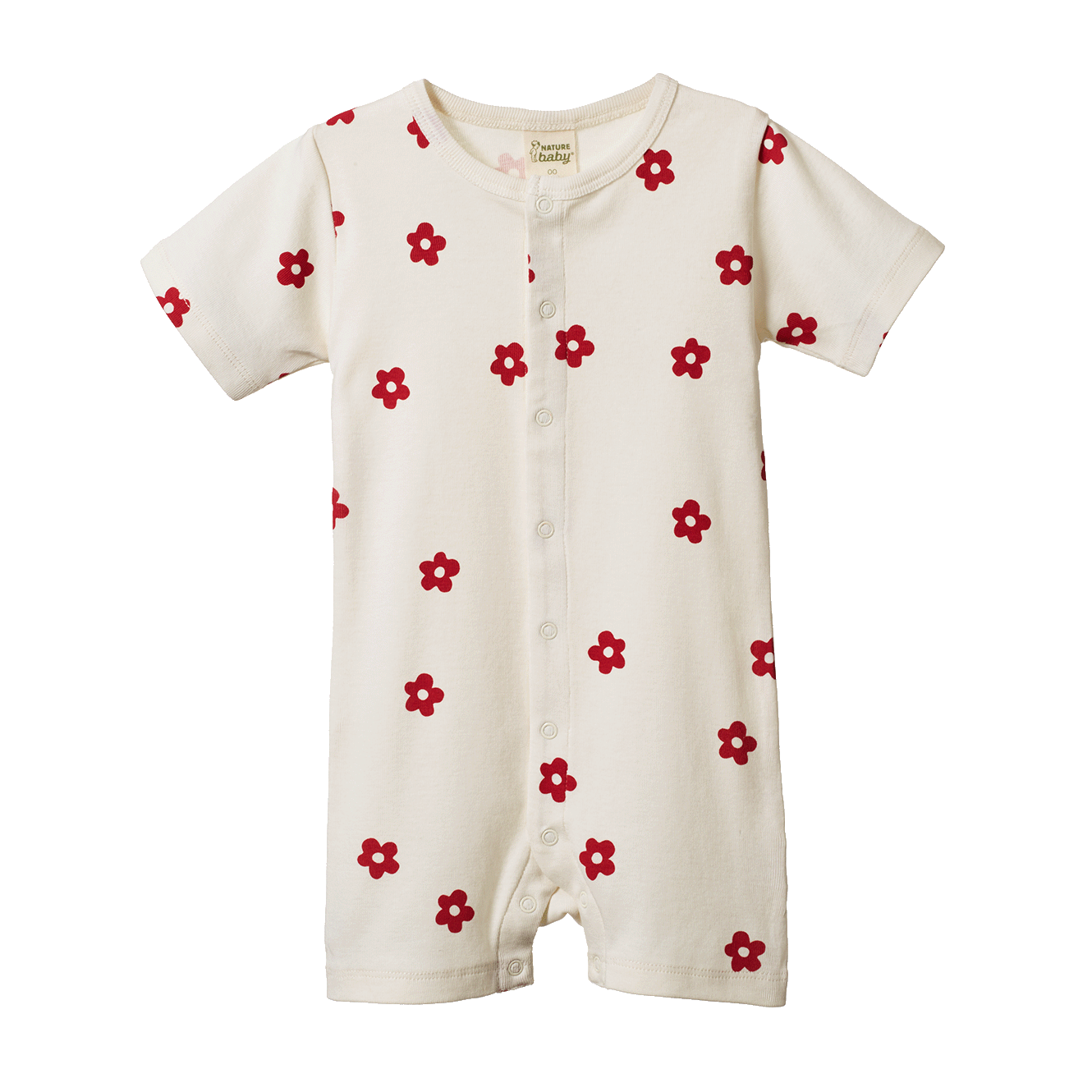 Nature Baby Summer Sleepy Suit - Flora Red Print