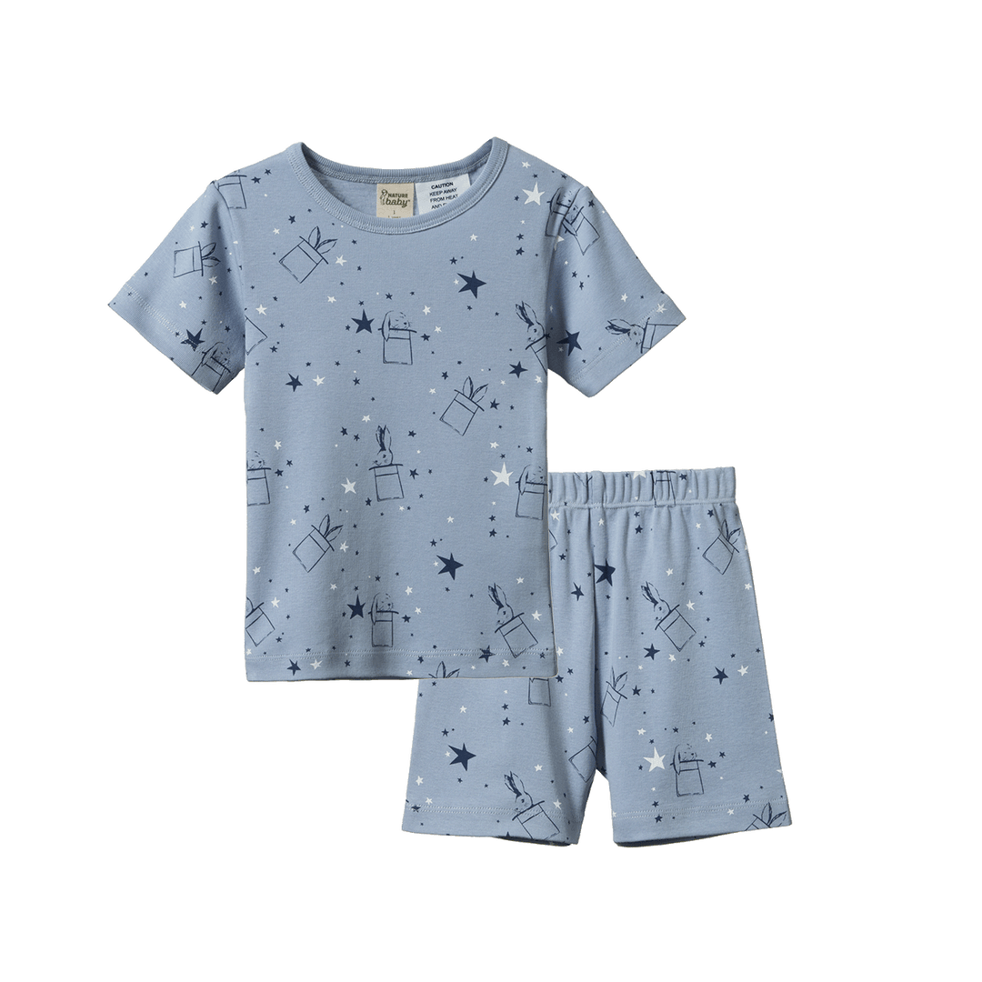 Nature Baby Shortie Pyjama Set - Illusion Bunny Print