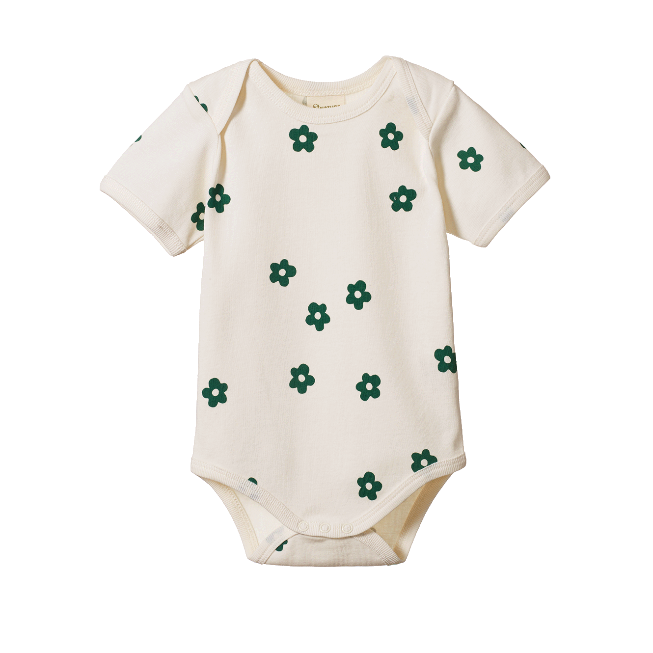 Nature Baby Short Sleeve Bodysuit - Flora Natural Print