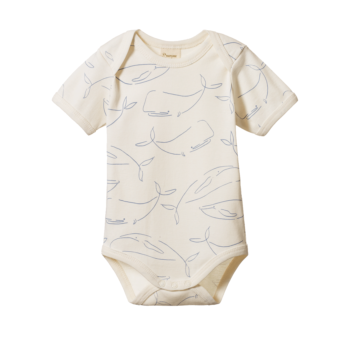 Nature Baby Short Sleeve Bodysuit - Whale Print