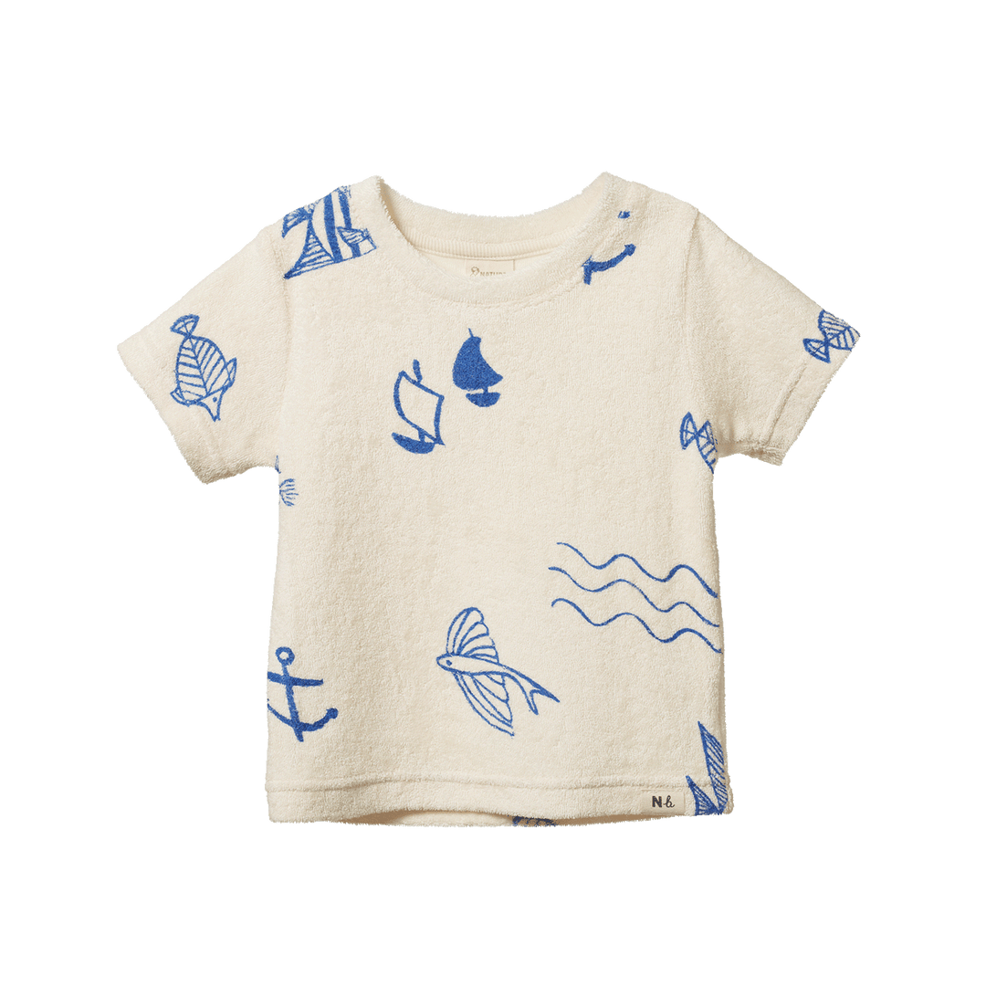 Nature Baby River Tee Terry - Atlantic Print Terry