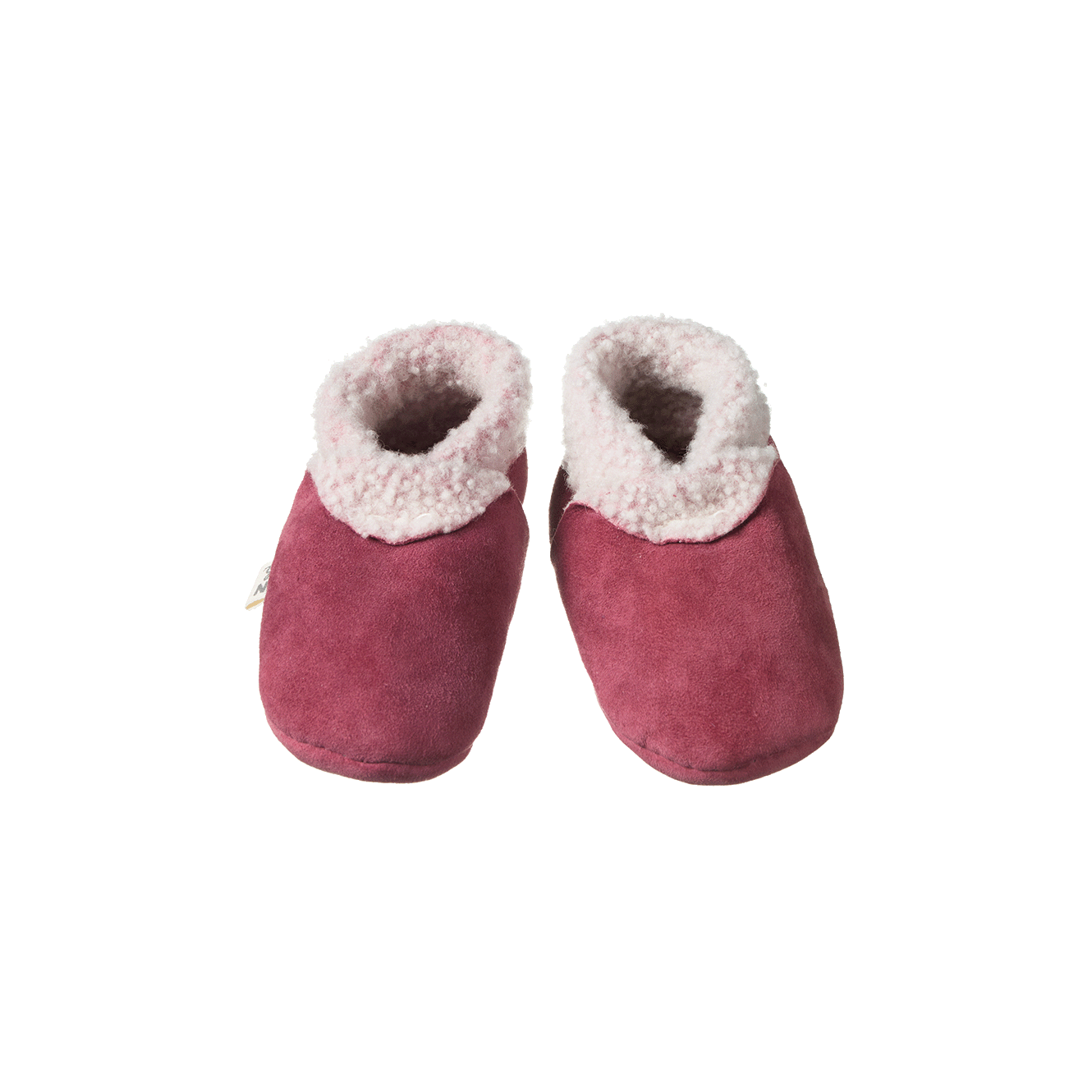 Nature Baby Lambskin Booties - Rhubarb