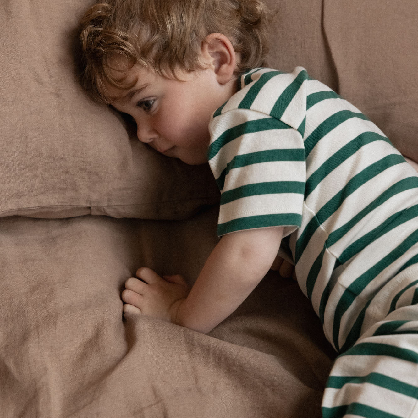 Shortie Pyjama Set - Peppermint Holiday Stripe