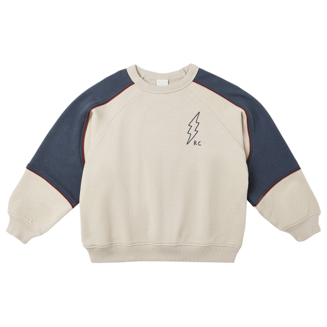 PRE-ORDER Rylee + Cru Paneled Sweatshirt || Stone