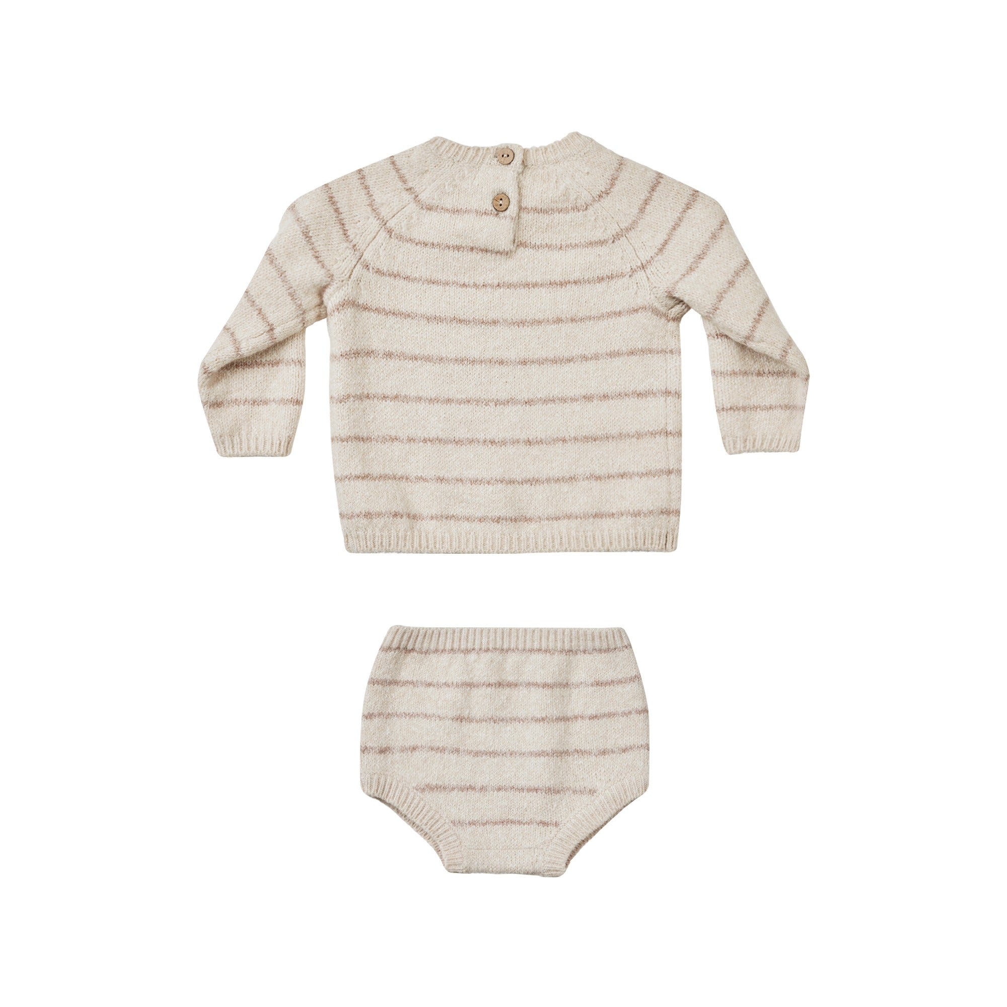 Bailey Knit Set - Heathered Oat Stripe